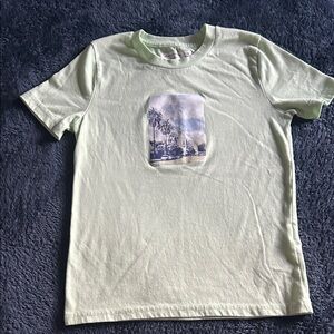 Abercrombie kids Light Green Graphic Palm Tree Tee size 7/8